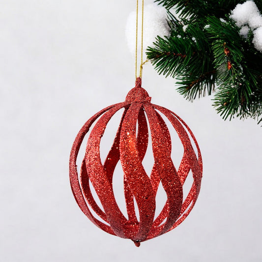 Esfera Navideña Decorativa 15 Cm Rojo