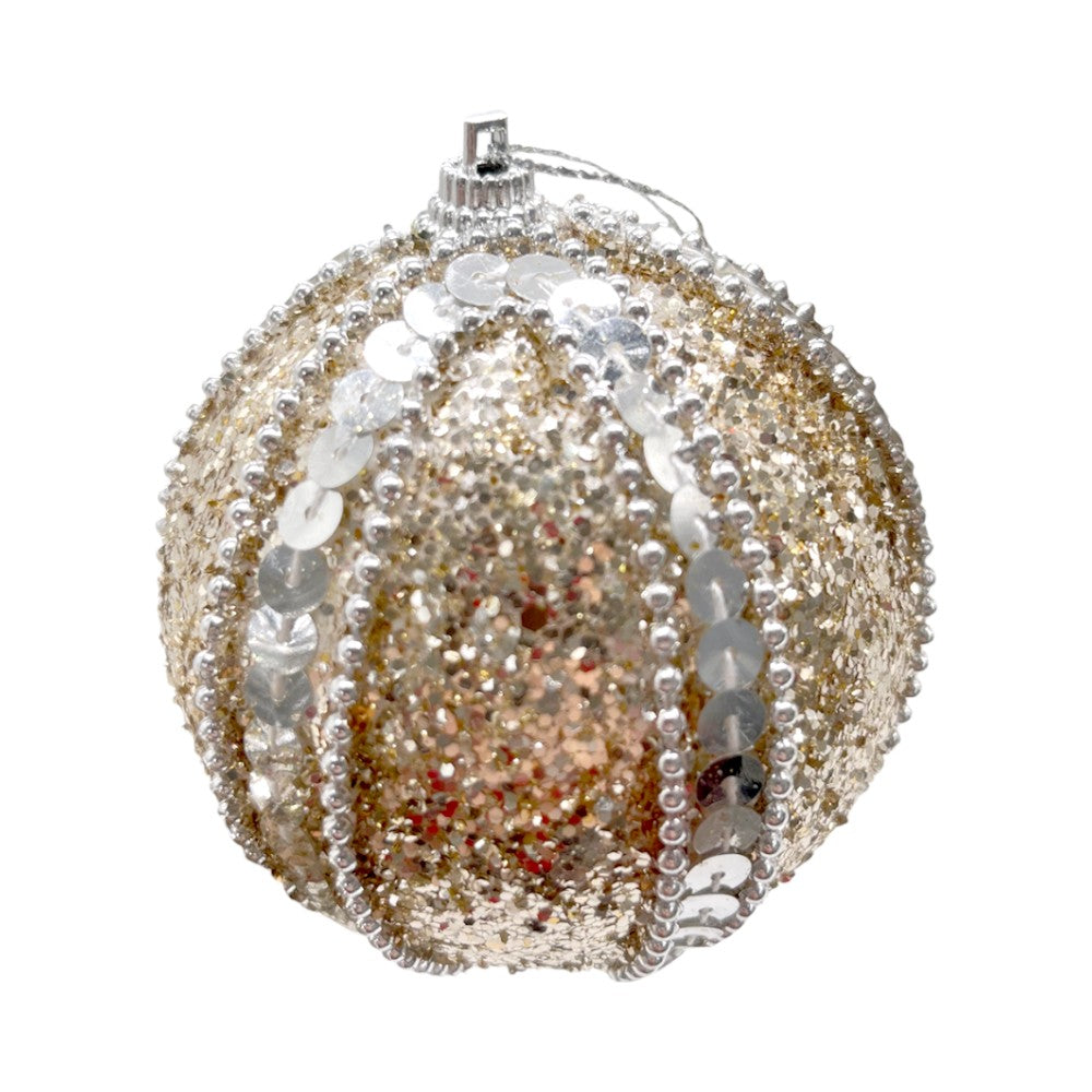 Bolas Navideñas Decoradas Maranelo Christmas de 8Cm / 3 Piezas / Dorado