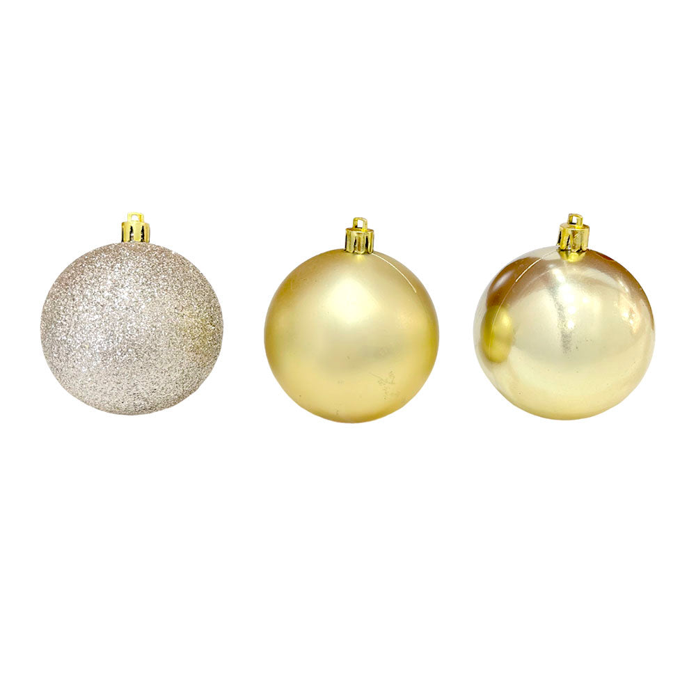 Bolas Navideñas Maranelo Christmas / 10 Piezas / 7Cm / Dorado Champagne