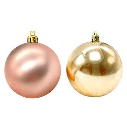 Bolas Lisas Navideñas Maranelo Christmas 6 Piezas / 6Cm / Dorado Champagne