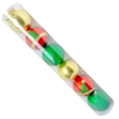 Bolas Navideñas Maranelo Christmas de 8Cm / 6 Piezas / Brillante-Mate / Surtidas