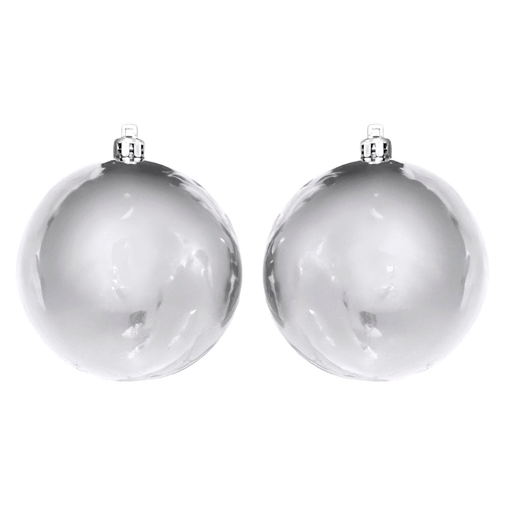 Bolas Navideñas Maranelo Christmas de 8Cm / 6 Piezas / Plateado Perlado