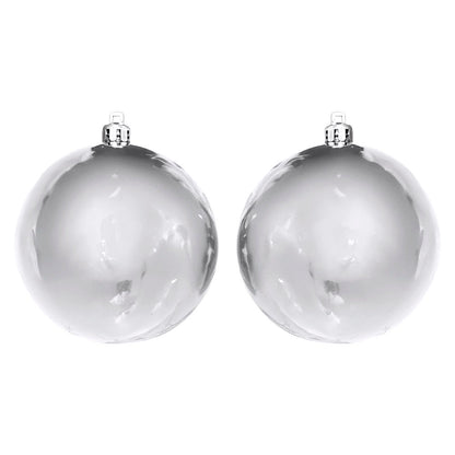 Bolas Navideñas Maranelo Christmas de 8Cm / 6 Piezas / Plateado Perlado