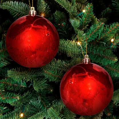Bolas Navideñas Maranelo Christmas de 8Cm / 6 Piezas / Rojo Perlado