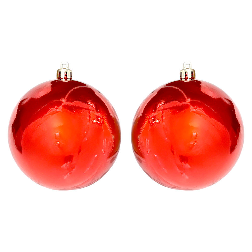 Bolas Navideñas Maranelo Christmas de 8Cm / 6 Piezas / Rojo Perlado