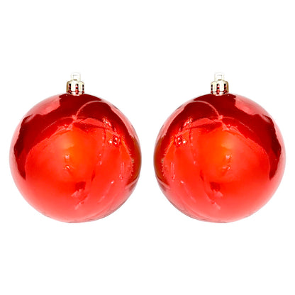 Bolas Navideñas Maranelo Christmas de 8Cm / 6 Piezas / Rojo Perlado