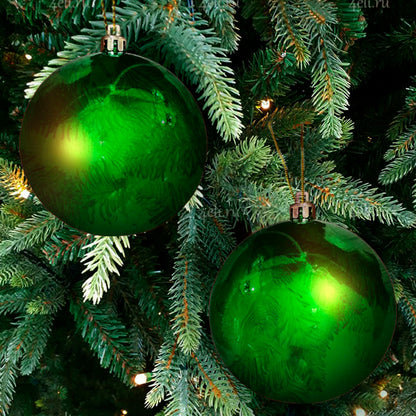 Bolas Navideñas Maranelo Christmas de 8Cm / 6 Piezas / Verde Perlado