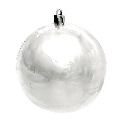 Bolas Navideñas Maranelo Christmas 4 Piezas / 10Cm / Plateado Perlado