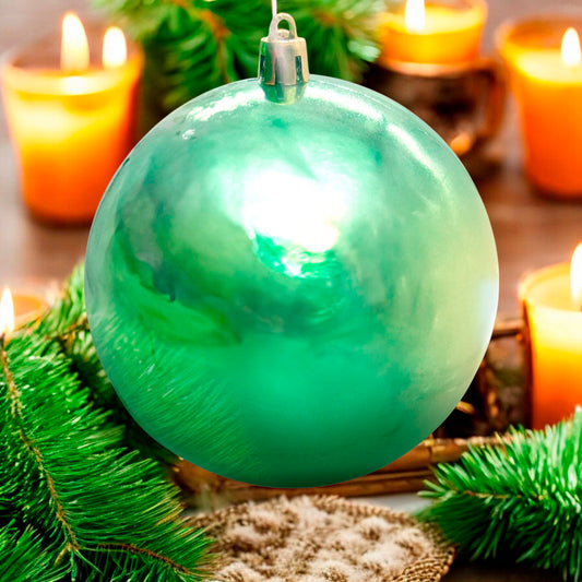 Bolas Navideñas Maranelo Christmas 4 Piezas / 10Cm / Verde Perlado