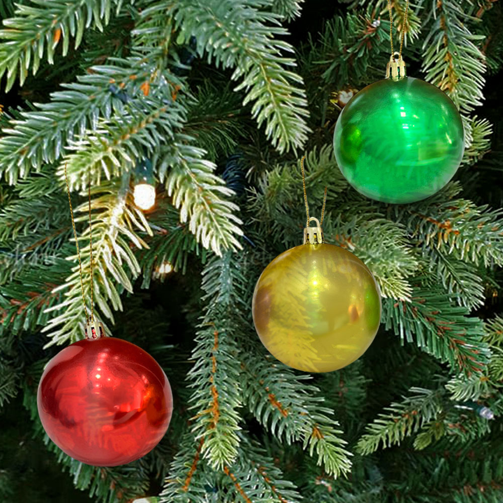 Bolas Navideñas Maranelo Christmas de 7Cm / Lisas / 10 Pieza - Surtidas