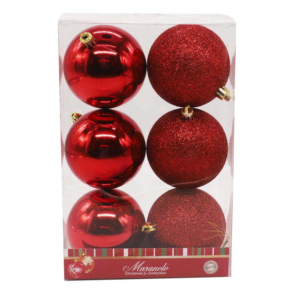 Bolas de Navidad Maranelo Christmas 8 cm 6 Piezas