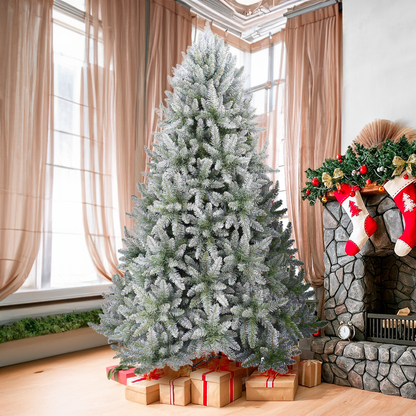 Árbol de Navidad Oncor Frosted Silver de 7 Pies 1660 Tips