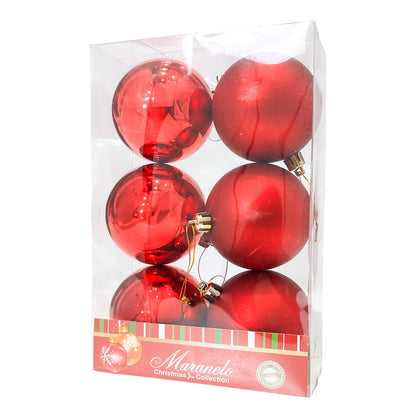 Bola Navideña 6 Pzas Lisa / 7 cm / Maranelo Christmas