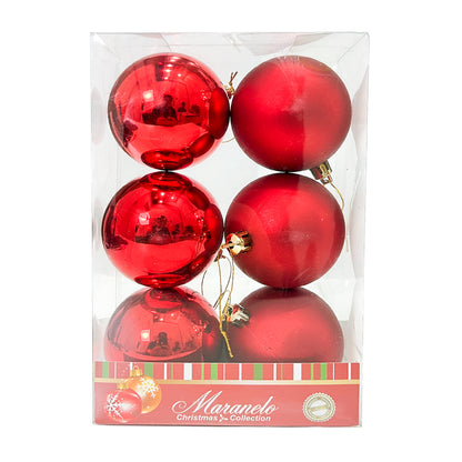 Bola Navideña 6 Pzas Lisa / 7 cm / Maranelo Christmas