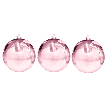 Bola Navideña 10 pza Brillantes / Rosa / 7 cm / Maranelo Christmas