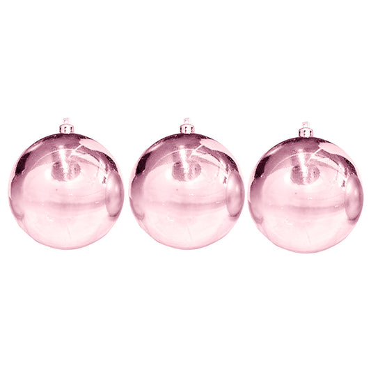 Bola Navideña 10 pza Brillantes / Rosa / 7 cm / Maranelo Christmas