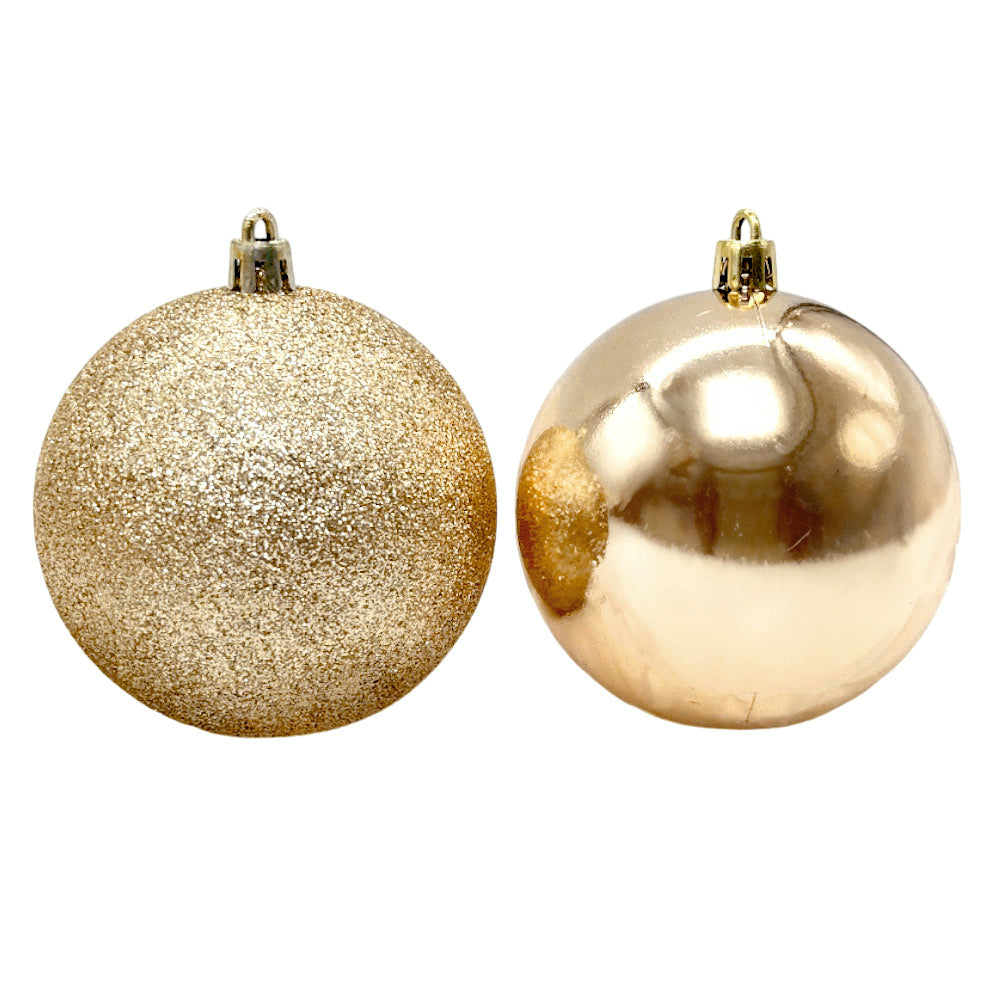 Bola Navideña Brillante/Escachada Gold de 6 cm / Maranelo Christmas / 6 Pza