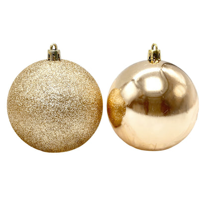 Bola Navideña Brillante/Escachada Gold de 6 cm / Maranelo Christmas / 6 Pza