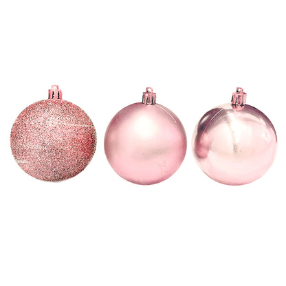 Bola Navideña 12 pzas Rosa Decorativas / 6 cm Maranelo Christmas