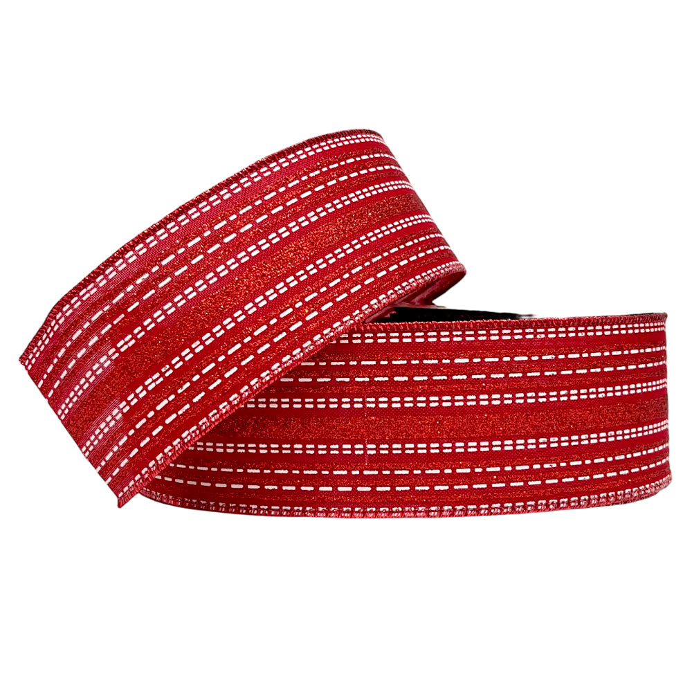 Cinta Decorativa Navideña Christmas Elegance / 2.5"x10Yd / Surtido