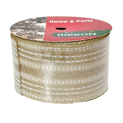 Cinta Decorativa Navideña Christmas Elegance / 2.5"x10Yd / Surtido