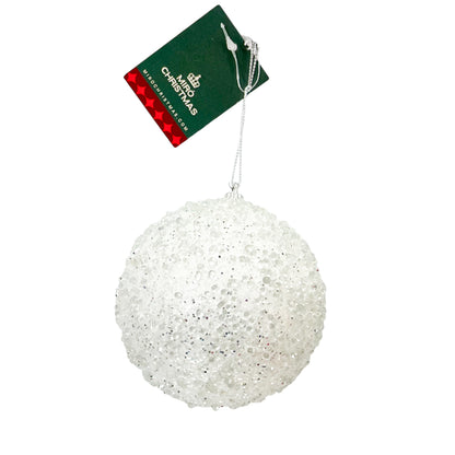 Esfera Navideña Decorativa 10 cm Azul-Blanco / Miro Christmas