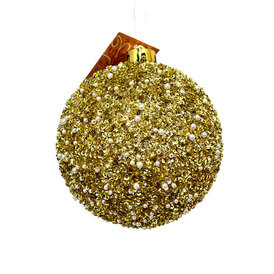 Esfera Navideña Decorativa / 12 cm / Dorado