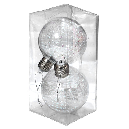 Esfera Navideña 10 cm con Luz / Set 2 Piezas / Maranelo Christmas