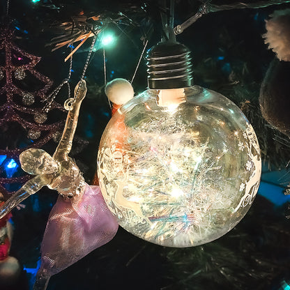 Esfera Navideña 10 cm con Luz / Set 2 Piezas / Maranelo Christmas