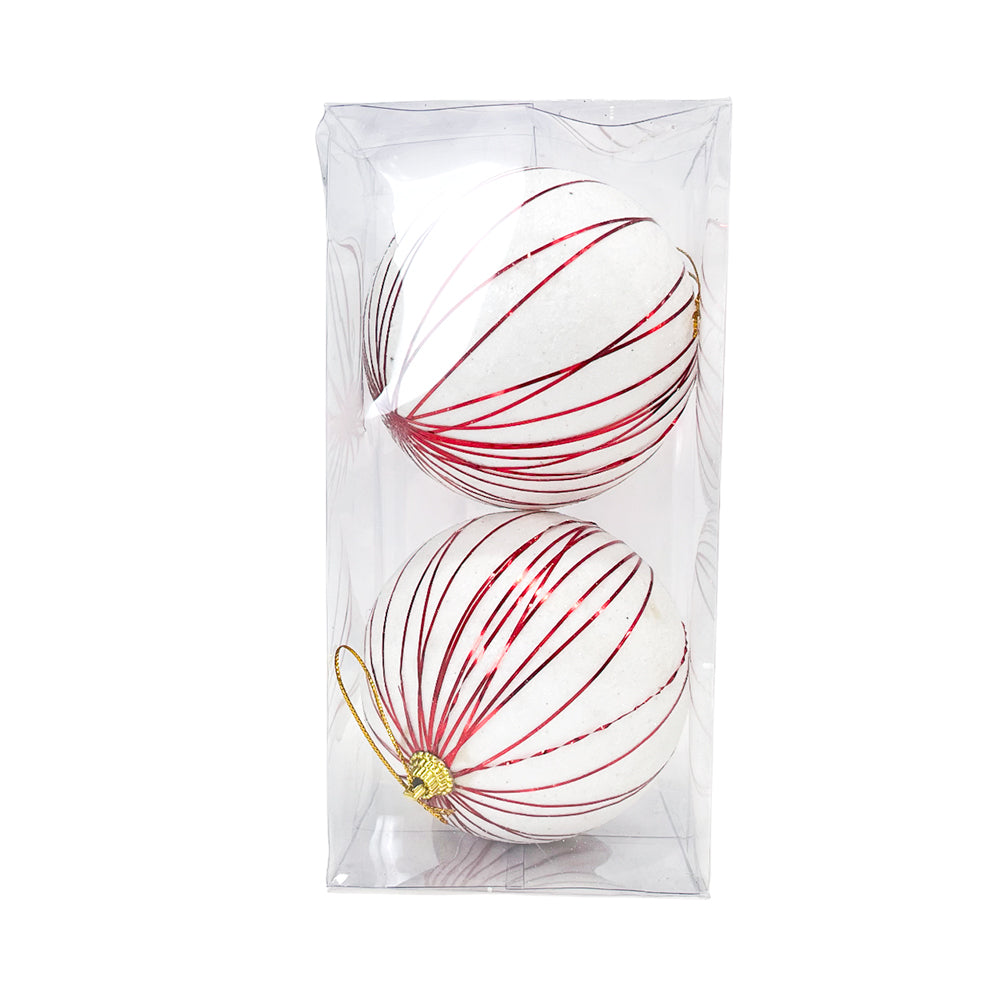 Esferas Decorativas Navideñas / Set de 2 Pzas Christmas Elegance