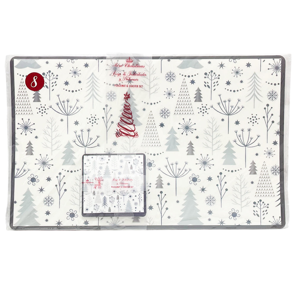 Individual Navideño Plástico / Set 8 Piezas – Miro Christmas