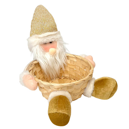 Muñeco Navideño Santa / 23 x 20 cm / Dorado / Christmas Elegance