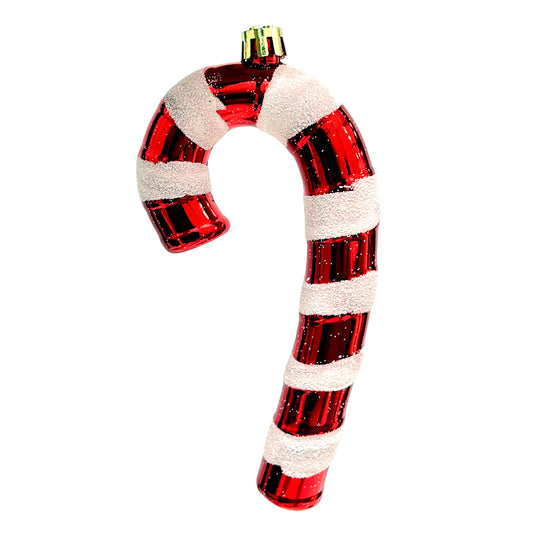 Ornamento Navideño Bastón 15 cm / Miro Christmas / Set 2 Piezas Rojo y Blanco