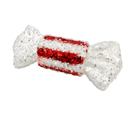 Ornamento Navideño Pastilla / Miro Christmas / 9x20 cm Rojo y Blanco