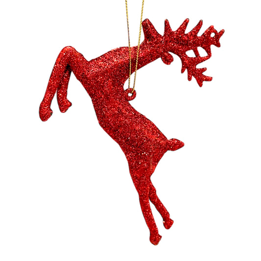 Ornamento Navideño Reno / Miro Christmas / 13x15 cm Rojo