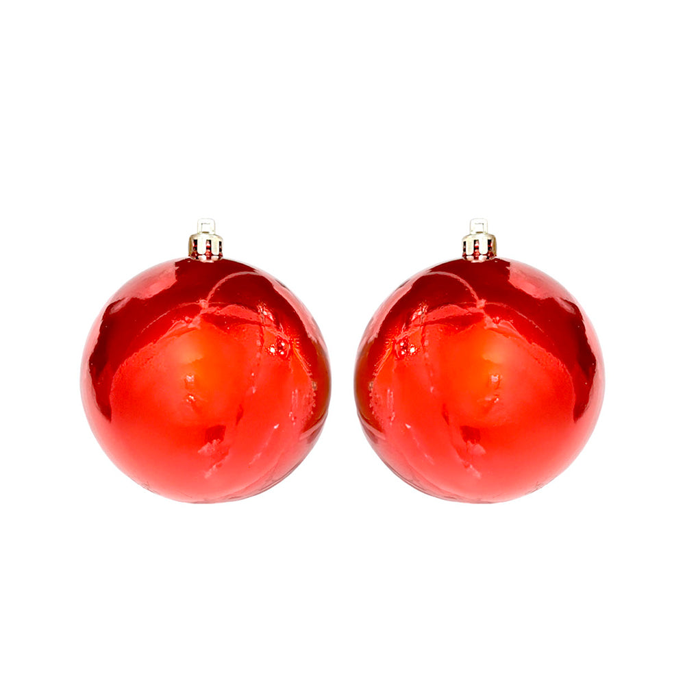 Set de 6 Bolas de Navidad Brillantes 8 cm / Rojas / Maranelo Christmas