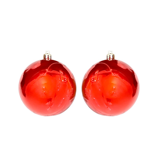 Set de 6 Bolas de Navidad Brillantes 8 cm / Rojas / Maranelo Christmas