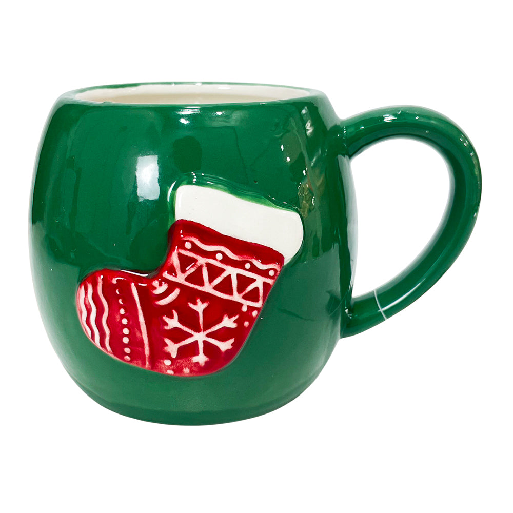 Taza Cerámica  / 10 cm Bota / Christmas Elegance 