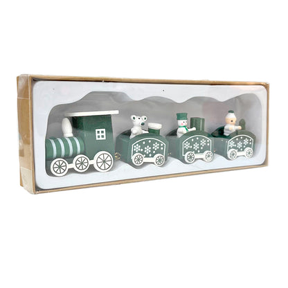 Tren Navideño Decorativo / Verde / Christmas Elegance