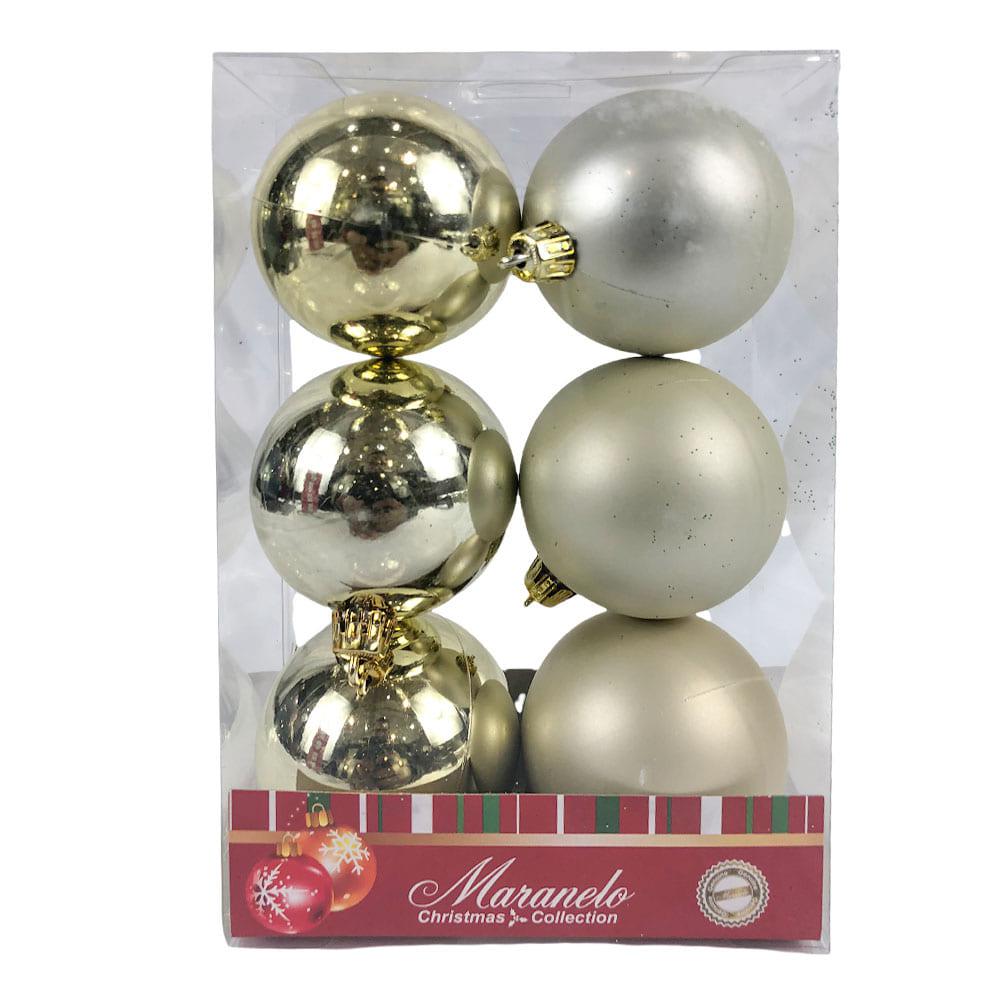 Bolas Navideñas Maranelo Christmas 6 cm 6 Piezas