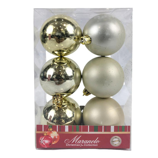 Bolas Navideñas Maranelo Christmas 6 cm 6 Piezas