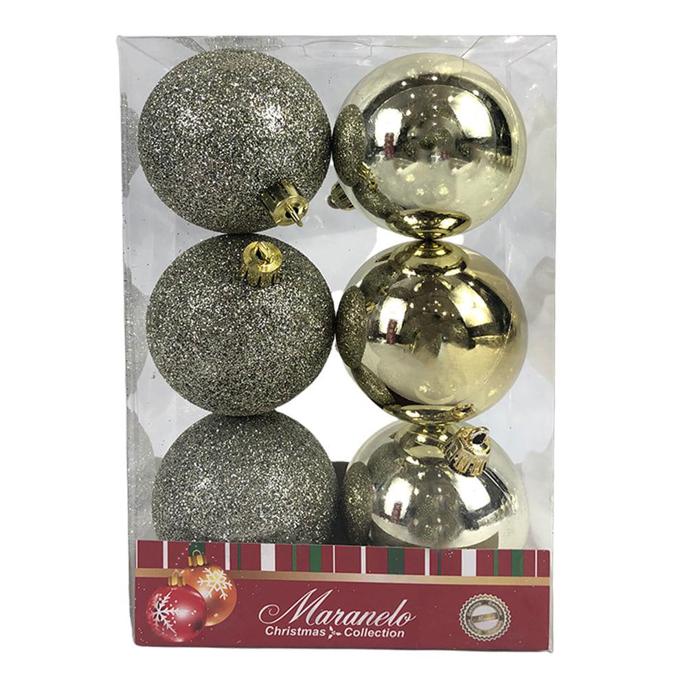 Bolas Navideñas Maranelo Christmas 6 cm 6 Piezas