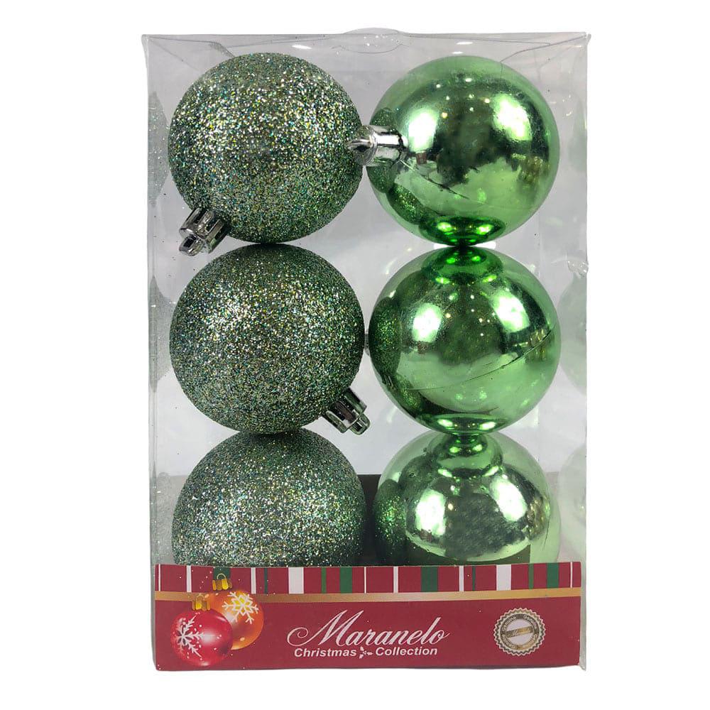Bolas Navideñas Maranelo Christmas 6 cm 6 Piezas