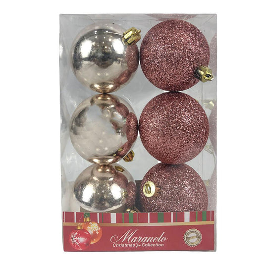Bolas Navideñas Maranelo Christmas 6 cm 6 Piezas