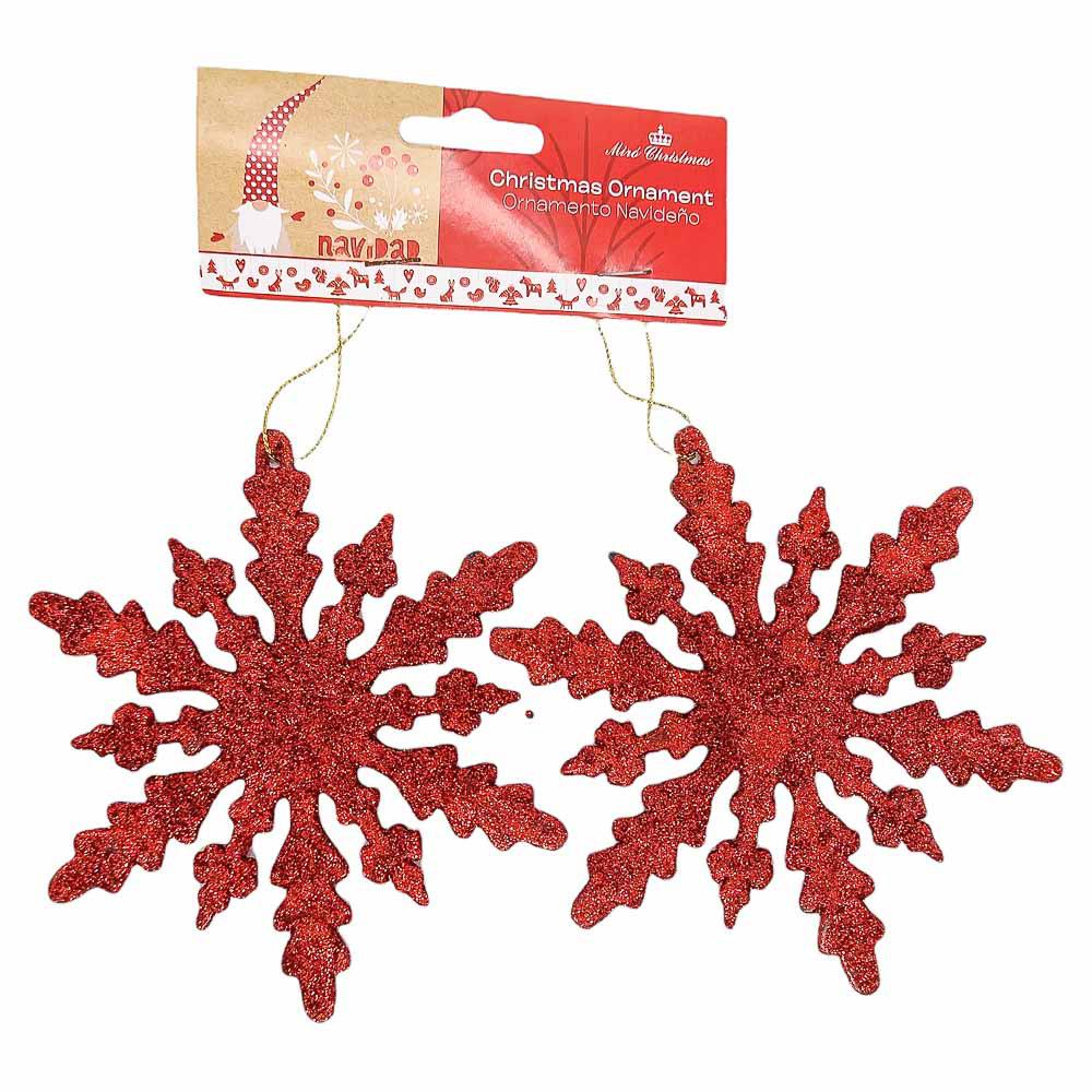 Adorno Navideño Miró Christmas Copo de Nieve Para Árbol 2 Piezas