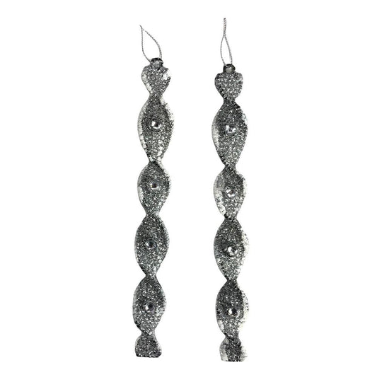 Adorno Navideño Miro Christmas Carambano 2 Piezas 23 cm