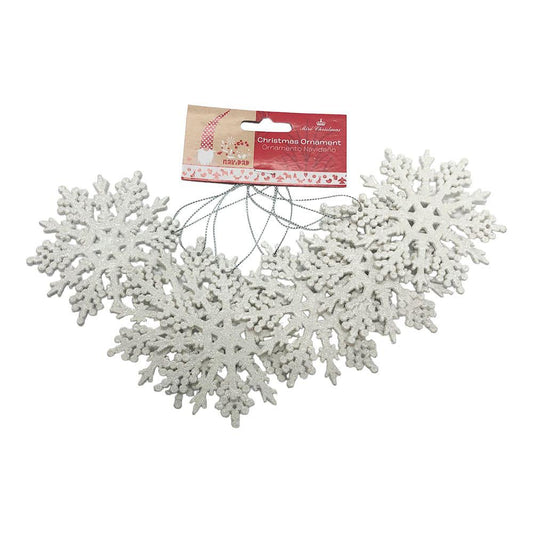 Adorno decorativo Miro Christmas Navideño Copos 6Pza White