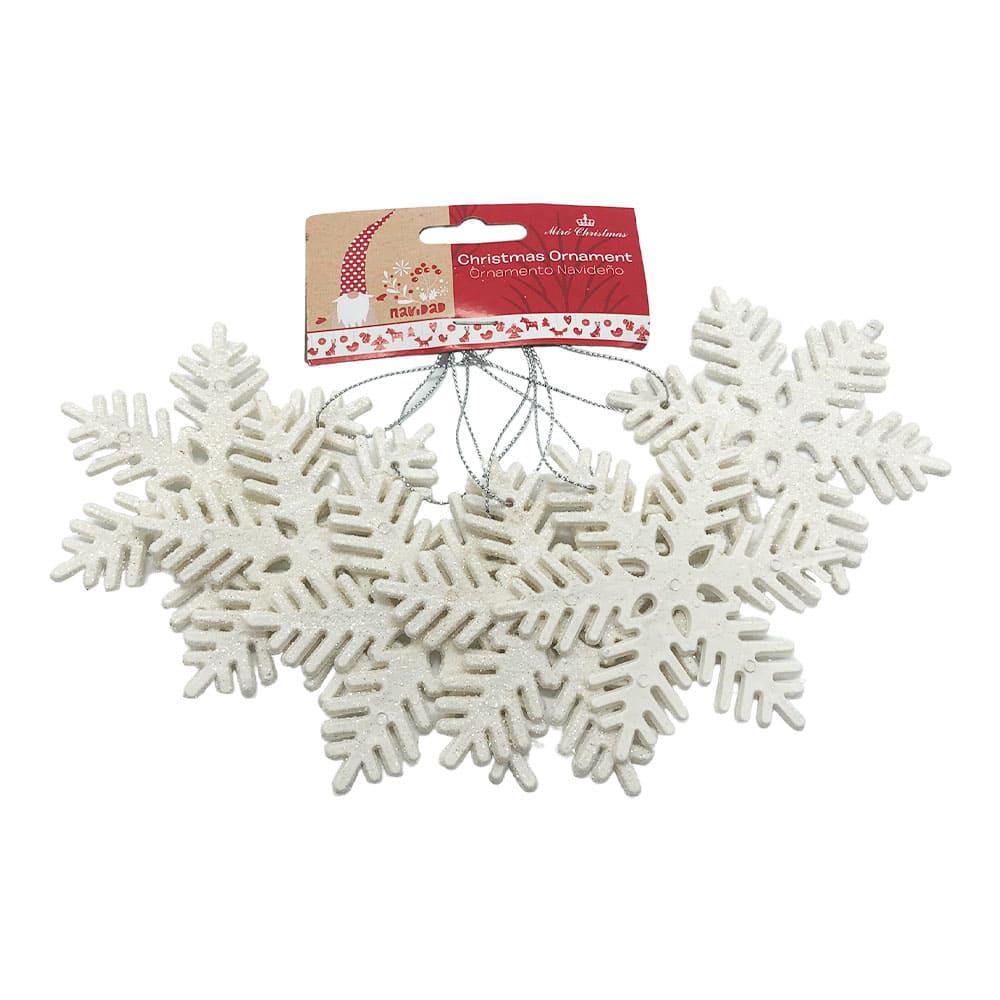 Adorno Navideño Miro Christmas Copos 6Pza White