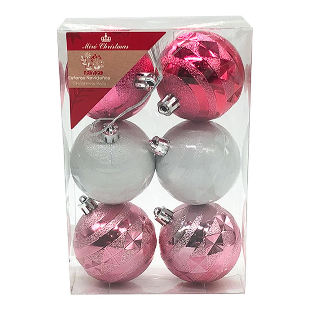Bolas de Navidad Miro Christmas de 6 cm Brillantes 6 Piezas