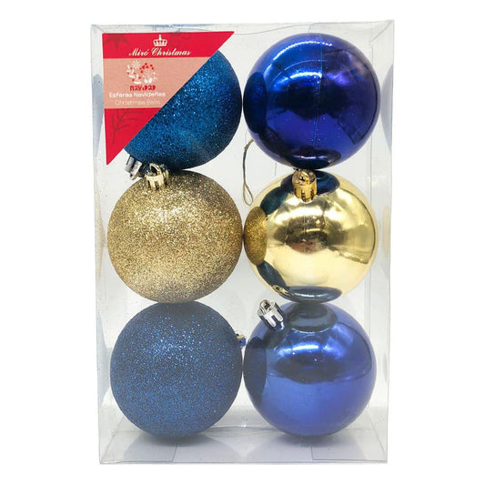 Bolas de Navidad Miro Christmas de 7 cm Brillantes 6 Piezas